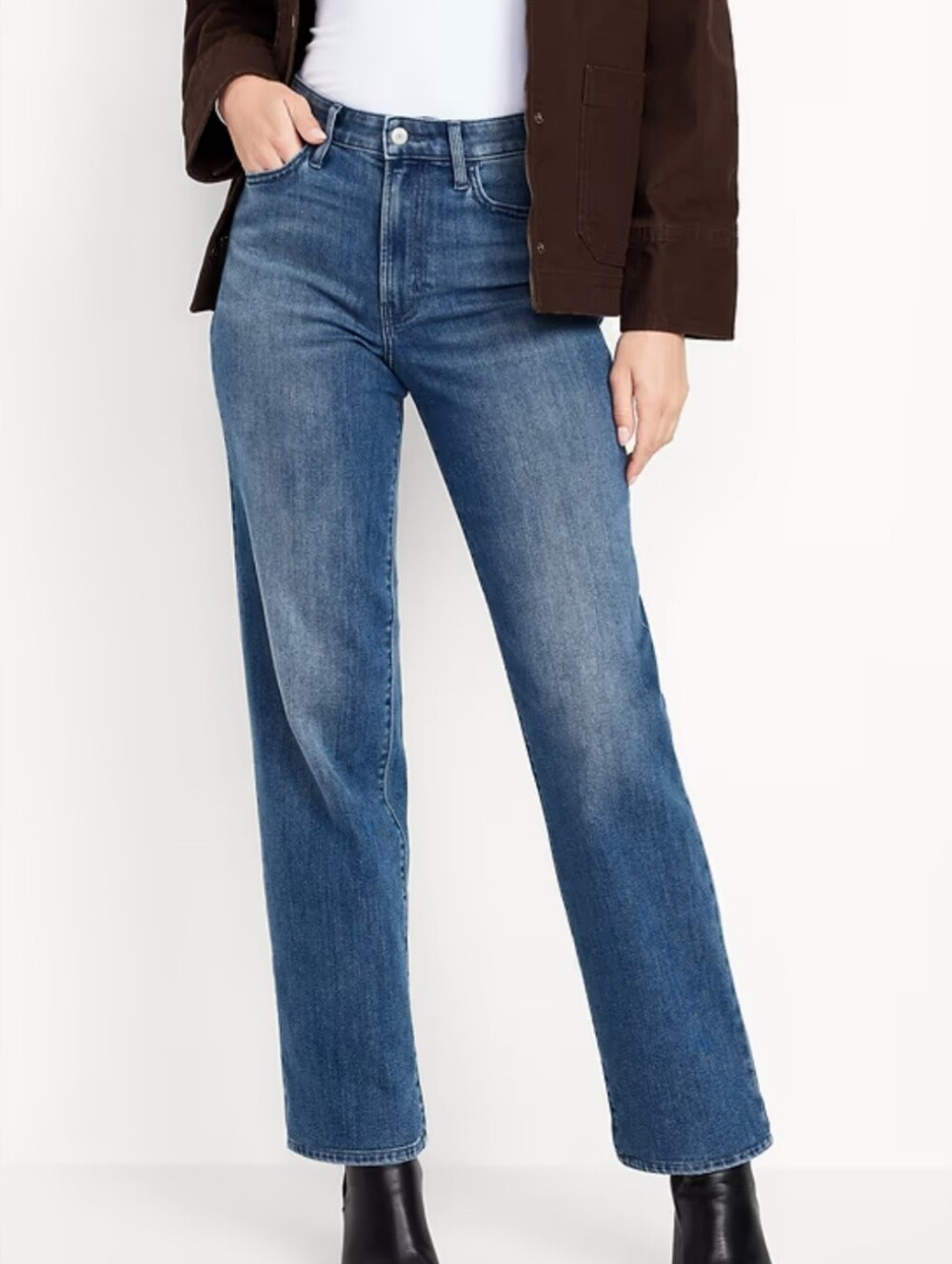 NWT Old Navy Size 2 Medium Wash High-Rise Wow Loose Jeans
